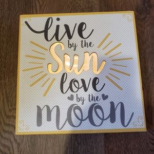 2/$15 Inspirational sun moon light up wall decor